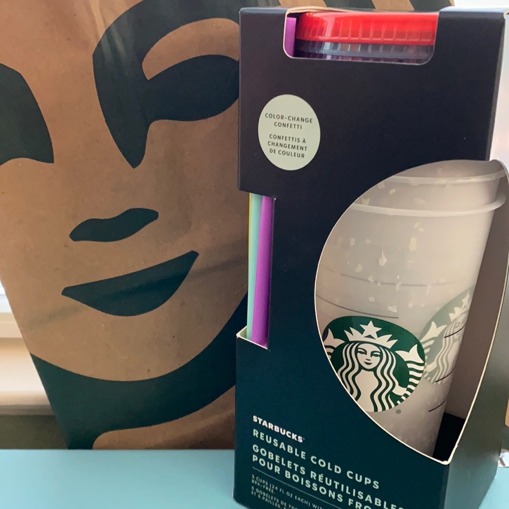Starbucks confetti color changing cup